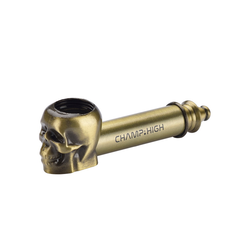 Skull Metall Pfeife CHAMP HIGH Totenkopf