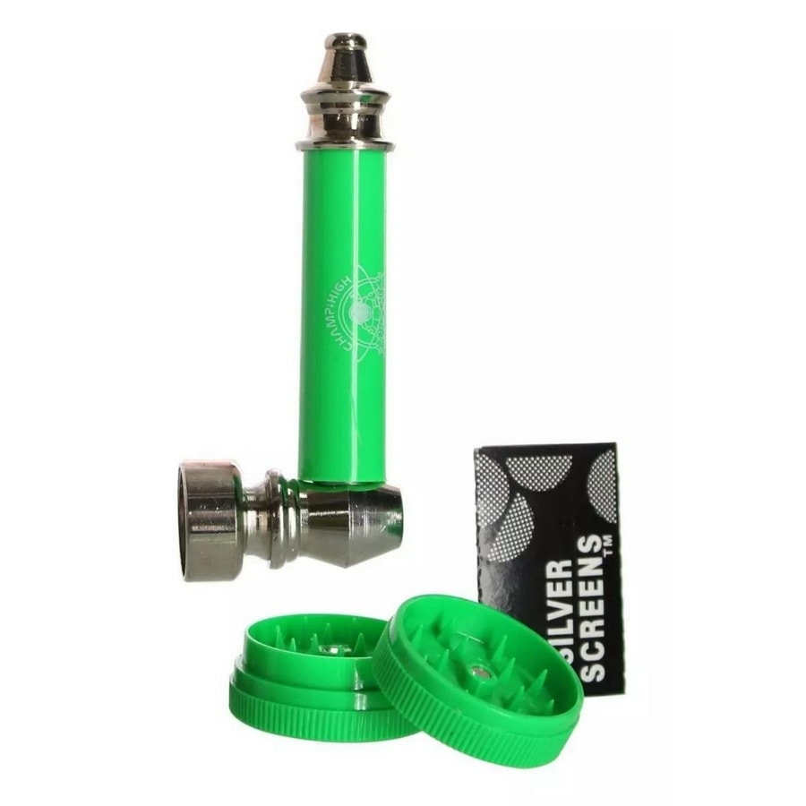 Pfeife 30mm und Grinder Set, verschiedene Farben
