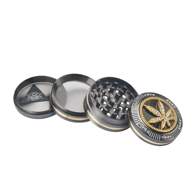 Grinder Bling-Bling Blatt (Leaf), Ø 50mm, Aluminium