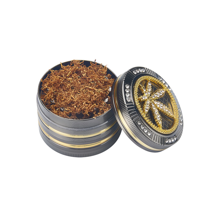 Grinder Bling-Bling Blatt (Leaf), Ø 50mm, Aluminium