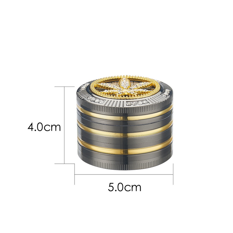 Grinder Bling-Bling Blatt (Leaf), Ø 50mm, Aluminium