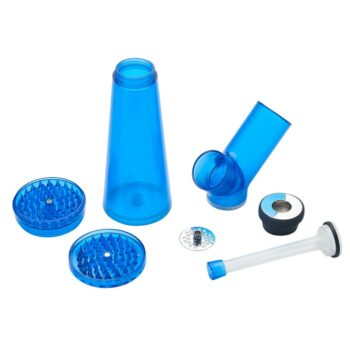 2in1 Bong und Grinder 24cm blau