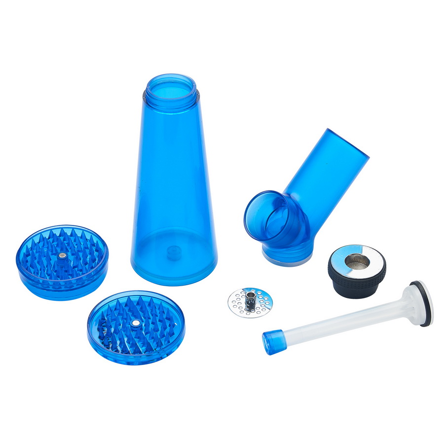 2in1 Bong und Grinder 24cm blau
