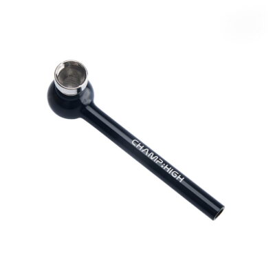 Pool Glaspfeife 11cm mit Steckkopf und Sieb, schwarz