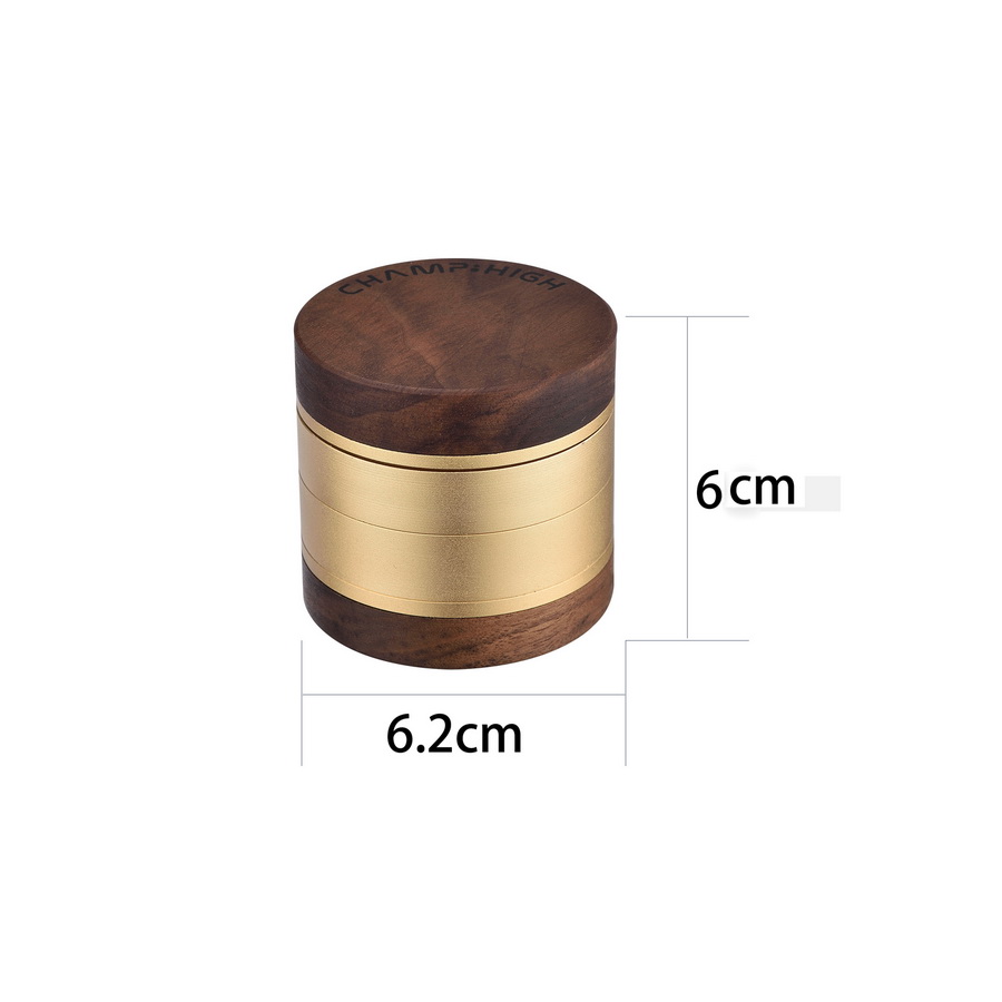 Holzgrinder 62mm mit farbigen Metallparts
