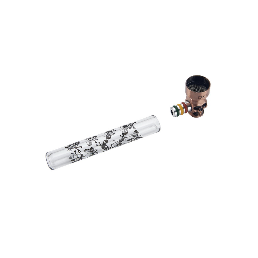 Skull Glaspfeife Aluminium, verschiedene Farben