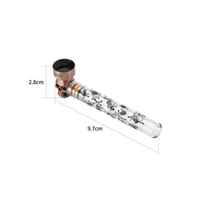 Skull Glaspfeife Aluminium, verschiedene Farben