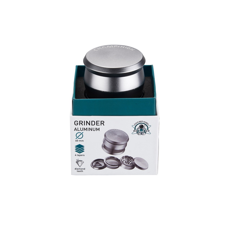 Aluminium Grinder 60mm, Silber, CHAMP HIGH