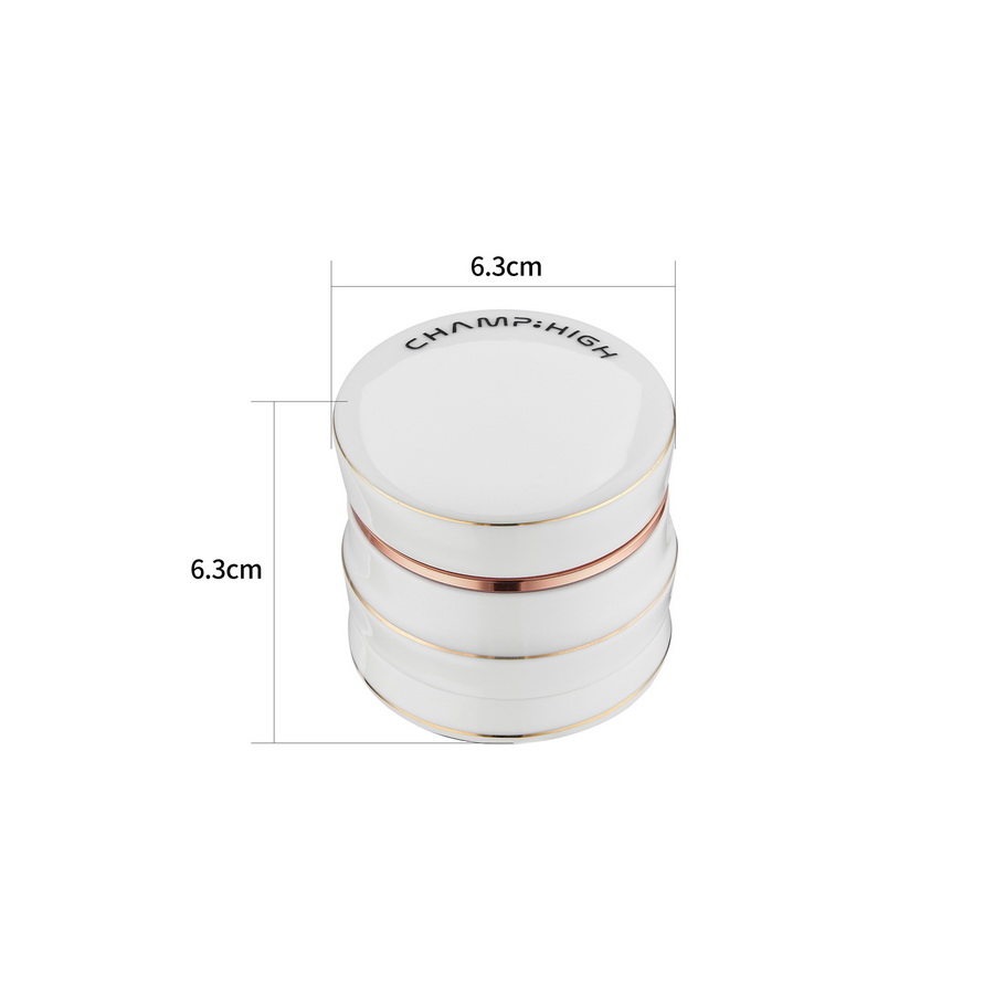 Porzellan Grinder 63mm WEISS, 4-teilig