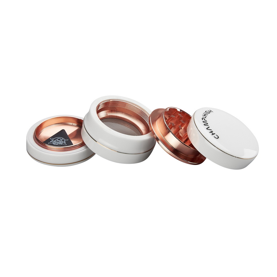 Porzellan Grinder 63mm WEISS, 4-teilig