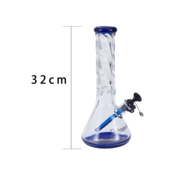 Bong aus gedrehtem Glas, 32.5cm Höhe