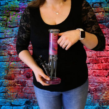 Bong mit verlaufenden Farben, 31cm Höhe