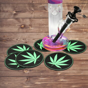 Cannabis Untersetzer Hanfblatt