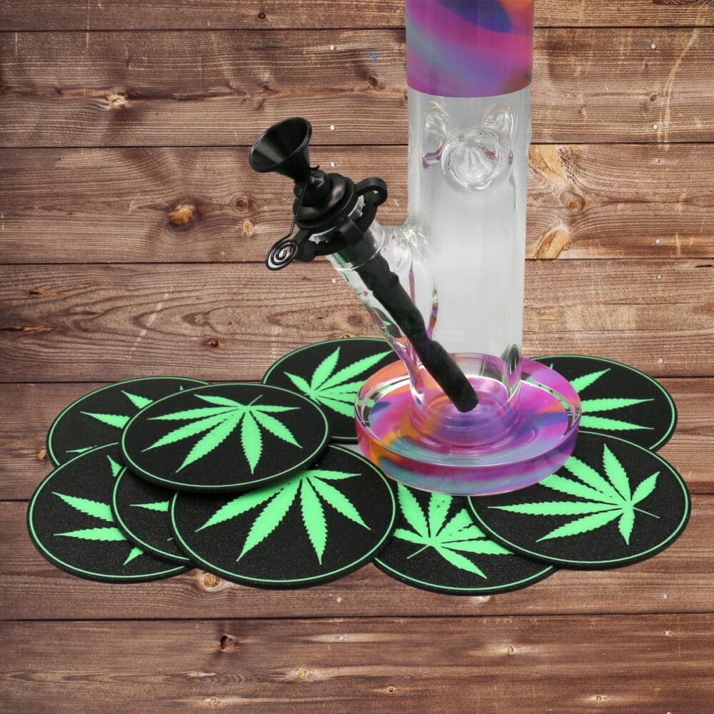 Cannabis Untersetzer Hanfblatt