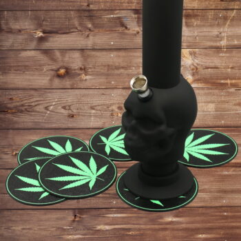 Cannabis Untersetzer Hanfblatt