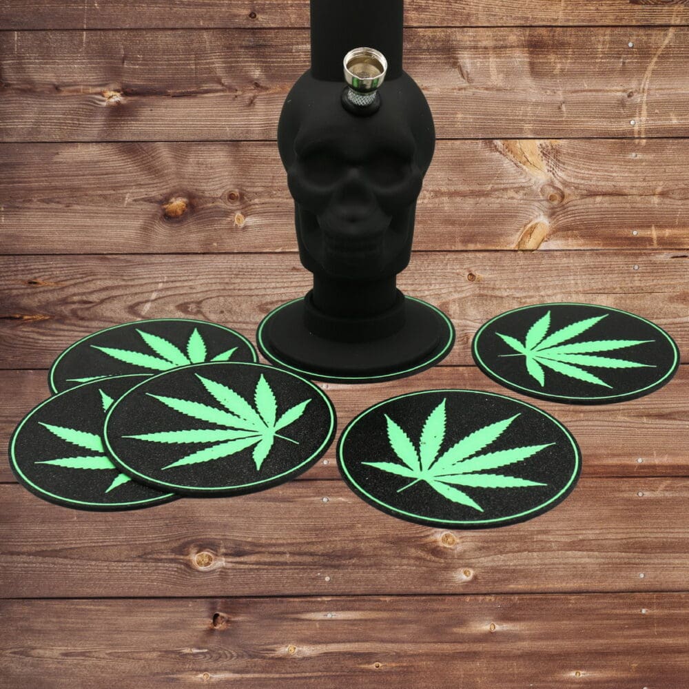 Cannabis Untersetzer Hanfblatt