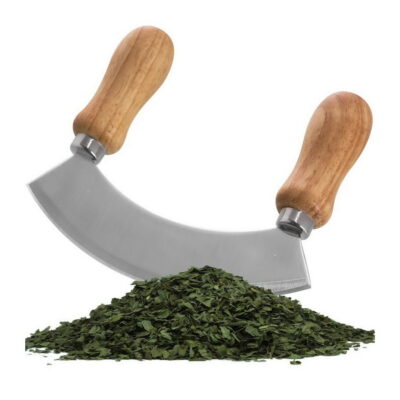 Wiegemesser mit 1 Klinge, Doppelgriff aus Holz